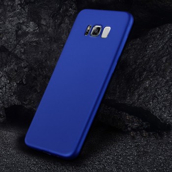 Матовый силиконовый чехол для Samsung Galaxy S8 с покрытием софт-тач Синий