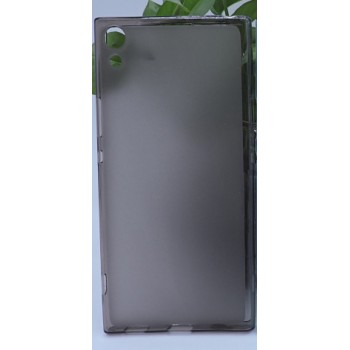 Силиконовый матовый полупрозрачный чехол для Sony Xperia XA1 Ultra  Черный