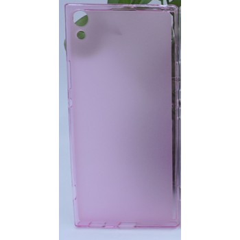 Силиконовый матовый полупрозрачный чехол для Sony Xperia XA1 Ultra  Розовый