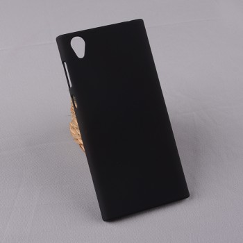 Пластиковый непрозрачный матовый чехол для Sony Xperia XA1 Ultra  Черный