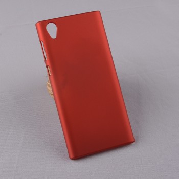 Пластиковый непрозрачный матовый чехол для Sony Xperia XA1 Ultra  Красный