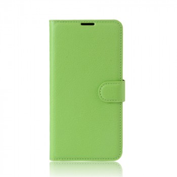 Чехол портмоне подставка для Sony Xperia XA1 Ultra с магнитной защелкой и отделениями для карт Зеленый