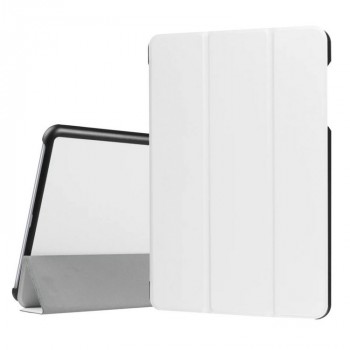Сегментарный чехол книжка подставка на непрозрачной поликарбонатной основе для Asus ZenPad 3S 10 LTE Белый