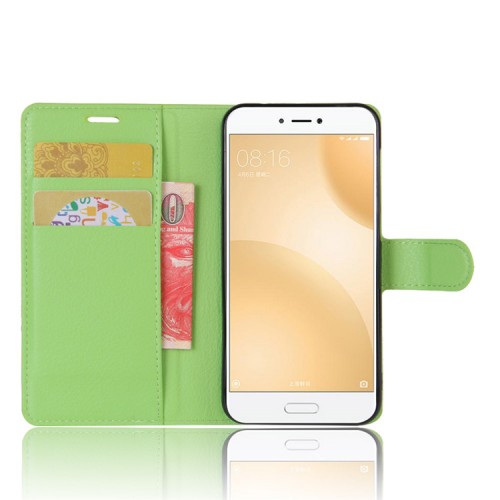 Чехол портмоне подставка для Xiaomi Mi5C с магнитной защелкой и отделениями для карт