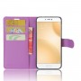 Чехол портмоне подставка для Xiaomi Mi5C с магнитной защелкой и отделениями для карт, цвет Фиолетовый