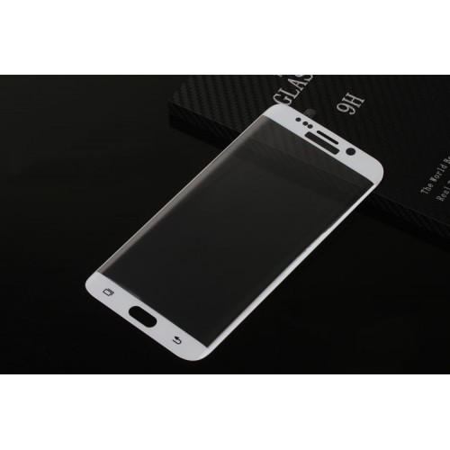 3D полноэкранное ультратонкое износоустойчивое сколостойкое олеофобное защитное стекло для Samsung Galaxy S6 Edge Plus, цвет Белый