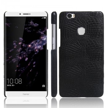 Чехол задняя накладка для Huawei Honor Note 8 с текстурой кожи крокодила Черный