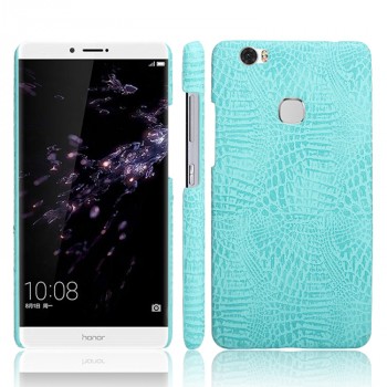 Чехол задняя накладка для Huawei Honor Note 8 с текстурой кожи крокодила Голубой