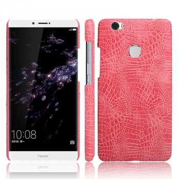Чехол задняя накладка для Huawei Honor Note 8 с текстурой кожи крокодила Розовый