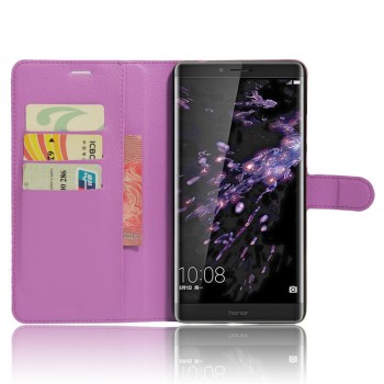Чехол портмоне подставка для Huawei Honor Note 8 с магнитной защелкой и отделениями для карт Фиолетовый
