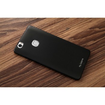 Силиконовый чехол накладка для Huawei Honor Note 8 с текстурой кожи Черный