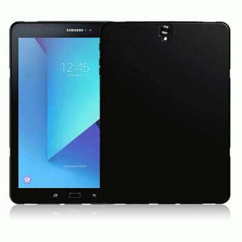 Силиконовый матовый непрозрачный чехол для Samsung Galaxy Tab S3  Черный