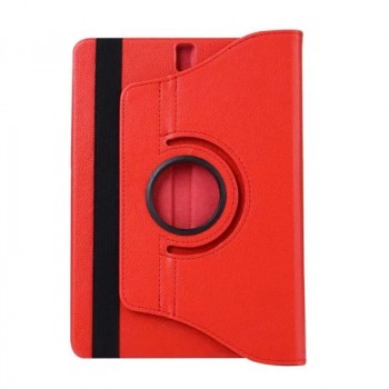 Роторный чехол книжка подставка на непрозрачной поликарбонатной основе с поддержкой кисти для Samsung Galaxy Tab S3 Красный