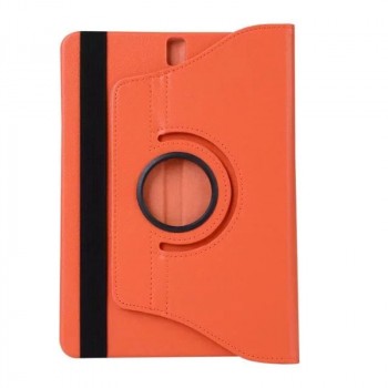 Роторный чехол книжка подставка на непрозрачной поликарбонатной основе с поддержкой кисти для Samsung Galaxy Tab S3 Оранжевый