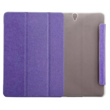 Сегментарный чехол книжка подставка на транспарентной поликарбонатной основе для Samsung Galaxy Tab S3  Фиолетовый