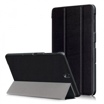 Сегментарный чехол книжка подставка на непрозрачной поликарбонатной основе для Samsung Galaxy Tab S3  Черный