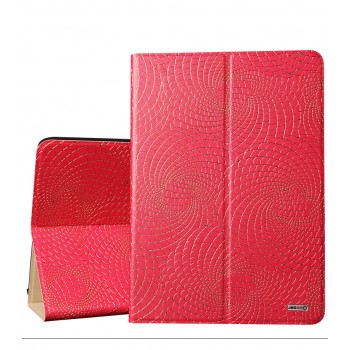 Сегментарный чехол книжка подставка текстура Узоры на непрозрачной поликарбонатной основе с отсеком для карт для Samsung Galaxy Tab S3  Красный