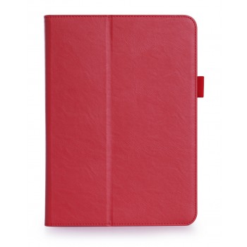 Сегментарный чехол книжка подставка с рамочной защитой экрана, крепежом для стилуса, отсеком для карт и поддержкой кисти для Samsung Galaxy Tab S3  Красный