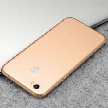 Силиконовый матовый непрозрачный чехол с нескользящим софт-тач покрытием для Huawei Honor Note 8  Бежевый