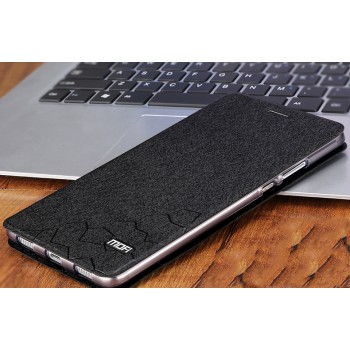 Чехол горизонтальная книжка подставка текстура Соты на силиконовой основе для Huawei Honor Note 8 Черный