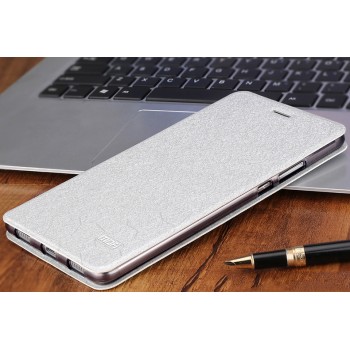 Чехол горизонтальная книжка подставка текстура Соты на силиконовой основе для Huawei Honor Note 8 Белый