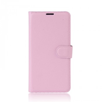 Чехол портмоне подставка для Lenovo K6 Note с магнитной защелкой и отделениями для карт Розовый