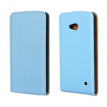 Чехол вертикальная книжка на пластиковой основе на магнитной защелке для Microsoft Lumia 640 Синий