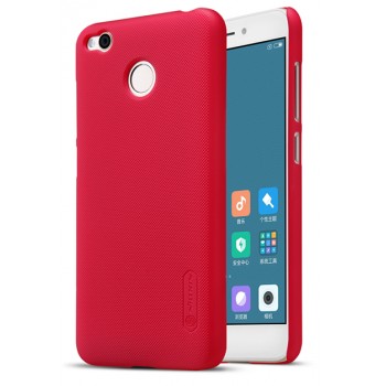 Пластиковый непрозрачный матовый нескользящий премиум чехол с повышенной шероховатостью для Xiaomi RedMi 4X  Красный