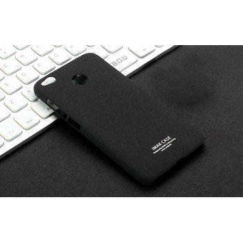 Пластиковый непрозрачный матовый нескользящий премиум чехол с повышенной шероховатостью для Xiaomi RedMi 4X  Черный