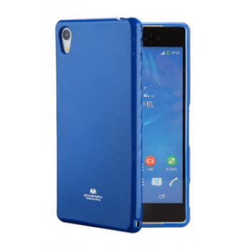 Силиконовый глянцевый непрозрачный чехол для Sony Xperia XA1  Синий