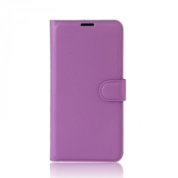 Чехол портмоне подставка на силиконовой основе с отсеком для карт на магнитной защелке для Asus ZenFone Live Фиолетовый
