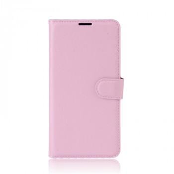 Чехол портмоне подставка на силиконовой основе с отсеком для карт на магнитной защелке для Asus ZenFone Live Розовый