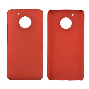 Пластиковый непрозрачный матовый чехол для Lenovo Moto G5  Красный