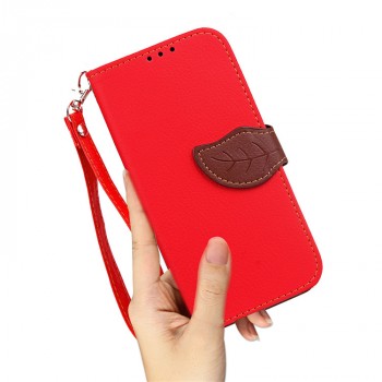 Чехол портмоне подставка на силиконовой основе с отсеком для карт на дизайнерской магнитной защелке для Asus ZenFone 3 Zoom  Красный