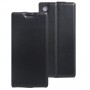 Чехол вертикальная книжка на силиконовой основе с отсеком для карт на магнитной защелке для Sony Xperia XZ/XZs, цвет Черный
