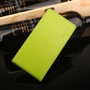 Глянцевый чехол вертикальная книжка на силиконовой основе на магнитной защелке для Meizu M5 Note  Зеленый