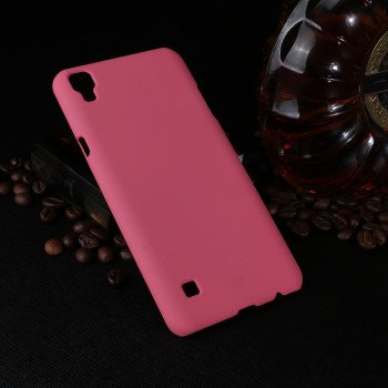 Пластиковый непрозрачный матовый чехол для LG X Power  Розовый
