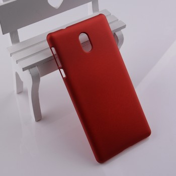 Пластиковый непрозрачный матовый чехол для Nokia 3  Красный
