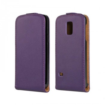 Чехол вертикальная книжка на пластиковой основе на магнитной защелке для Samsung Galaxy S5 Mini Фиолетовый