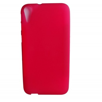 Силиконовый матовый непрозрачный чехол для HTC Desire 830  Красный