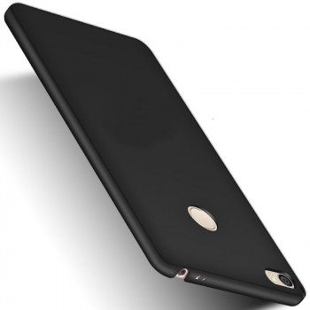 Пластиковый непрозрачный матовый чехол с улучшенной защитой элементов корпуса для Xiaomi Mi Max 2 Черный