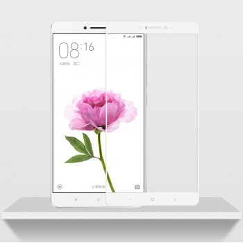 3D полноэкранное ультратонкое износоустойчивое сколостойкое олеофобное защитное стекло для Xiaomi Mi Max 2 Белый