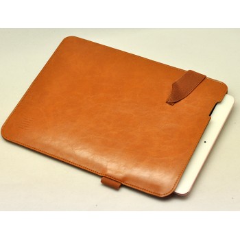 Кожаный мешок папка (иск. кожа) на резинке с держателем для стилуса для Ipad Pro 10.5 Бежевый