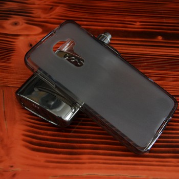 Силиконовый матовый полупрозрачный чехол для Blackberry DTEK60 Черный