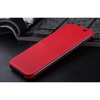 Точечный чехол флип с функциями оповещения для HTC Desire 830  Красный