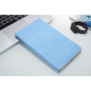 Чехол книжка подставка текстура Дерево на непрозрачной поликарбонатной основе для Huawei MediaPad T3 10 Голубой