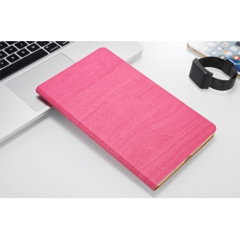 Чехол книжка подставка текстура Дерево на непрозрачной поликарбонатной основе для Huawei MediaPad T3 10 Розовый