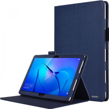 Чехол книжка подставка с рамочной защитой экрана и крепежом для стилуса для Huawei MediaPad T3 10