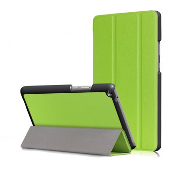 Сегментарный чехол книжка подставка на непрозрачной поликарбонатной основе для Huawei MediaPad T3 8 Зеленый
