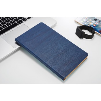 Чехол книжка подставка текстура Дерево на непрозрачной поликарбонатной основе для Huawei MediaPad M3 Lite 10 Синий